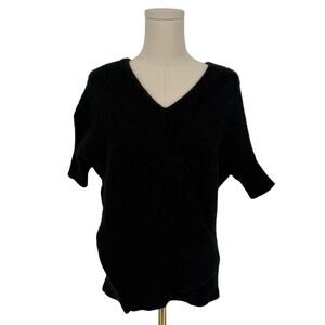 Vince Cashmere Short Sleeve Pullover Sweater Women's Size S Grey Casual Designer